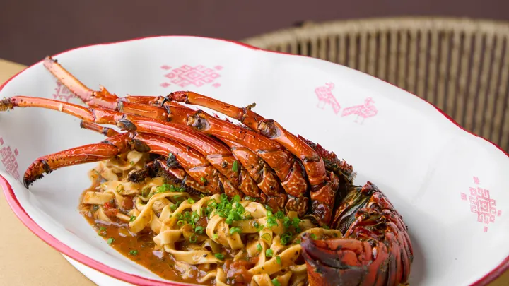 Grilled Lobster Pasta in Canggu Beach