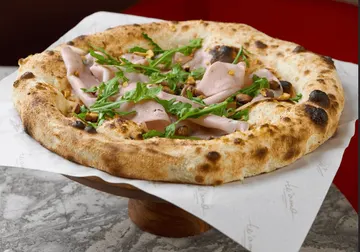 Mortadella e Pistachio Pizza
