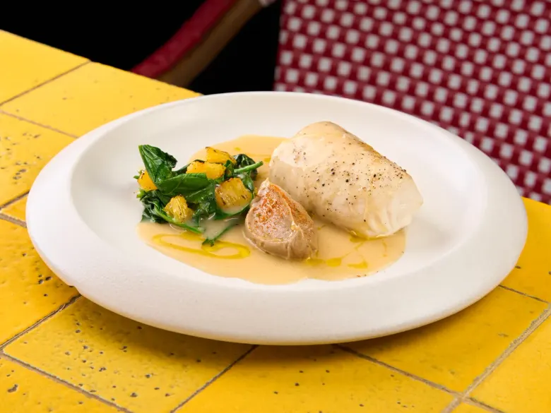 Steamed black cod